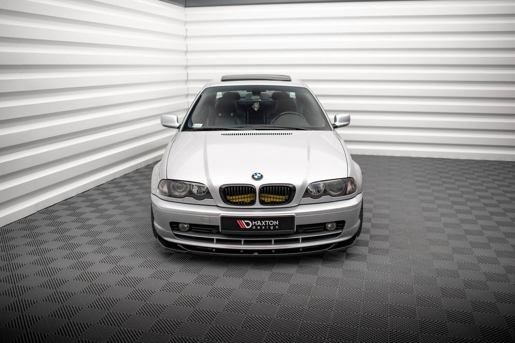 Maxton Design Street+ Spoilerlippe Front Ansatz V.1 passend für BMW 3er Coupe E46 schwarz Hochglanz