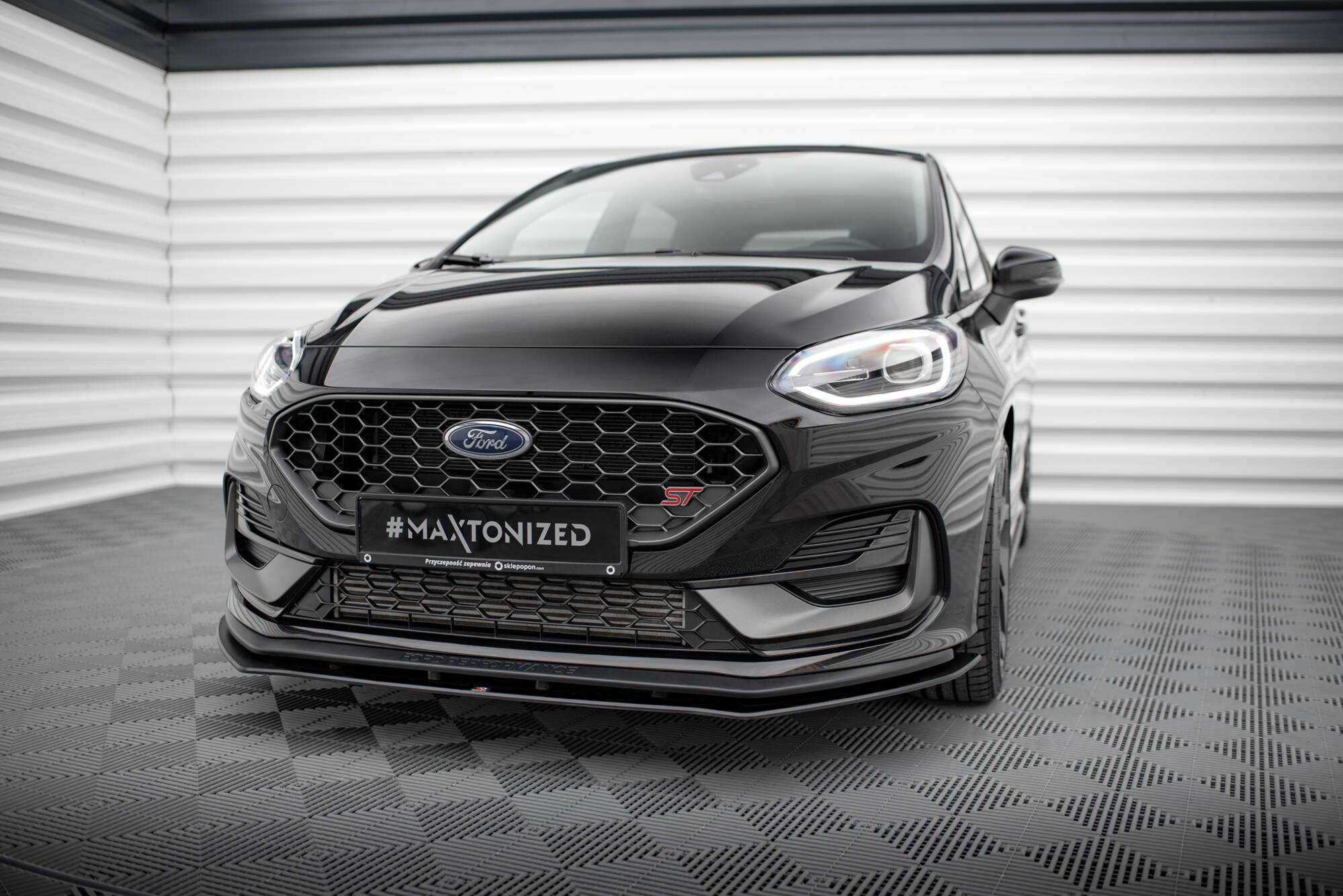Maxton Design Street Pro Street+ Spoilerlippe Front Ansatz passend für Ford Fiesta ST Mk8 Facelift