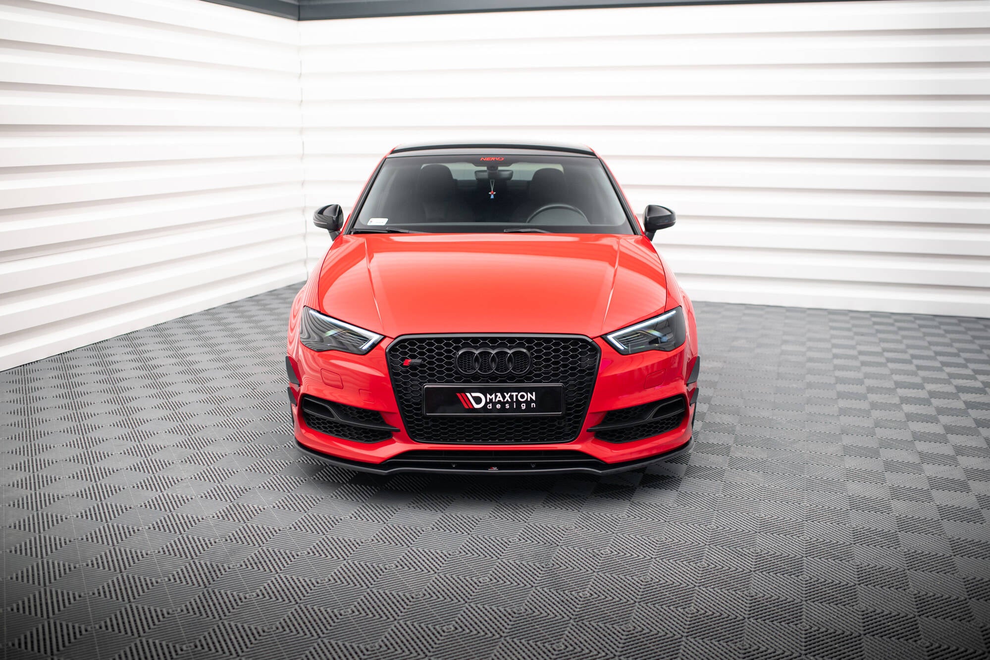 Maxton Design Stoßstangen Flaps Wings vorne Canards passend für Audi S3 / A3 S-Line 8V Limousine / Cabrio