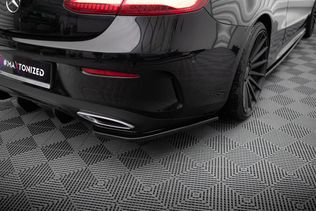 Maxton Design Heck Ansatz Flaps Diffusor passend für Mercedes-Benz E-Klasse W213 Coupe(C238) / Cabriolet (A238) AMG-Line schwarz Hochglanz