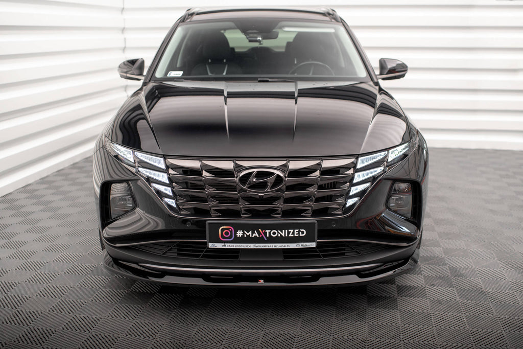 Maxton Design Street+ Spoilerlippe Front Ansatz V.1 passend für Hyundai Tucson Mk4 schwarz Hochglanz