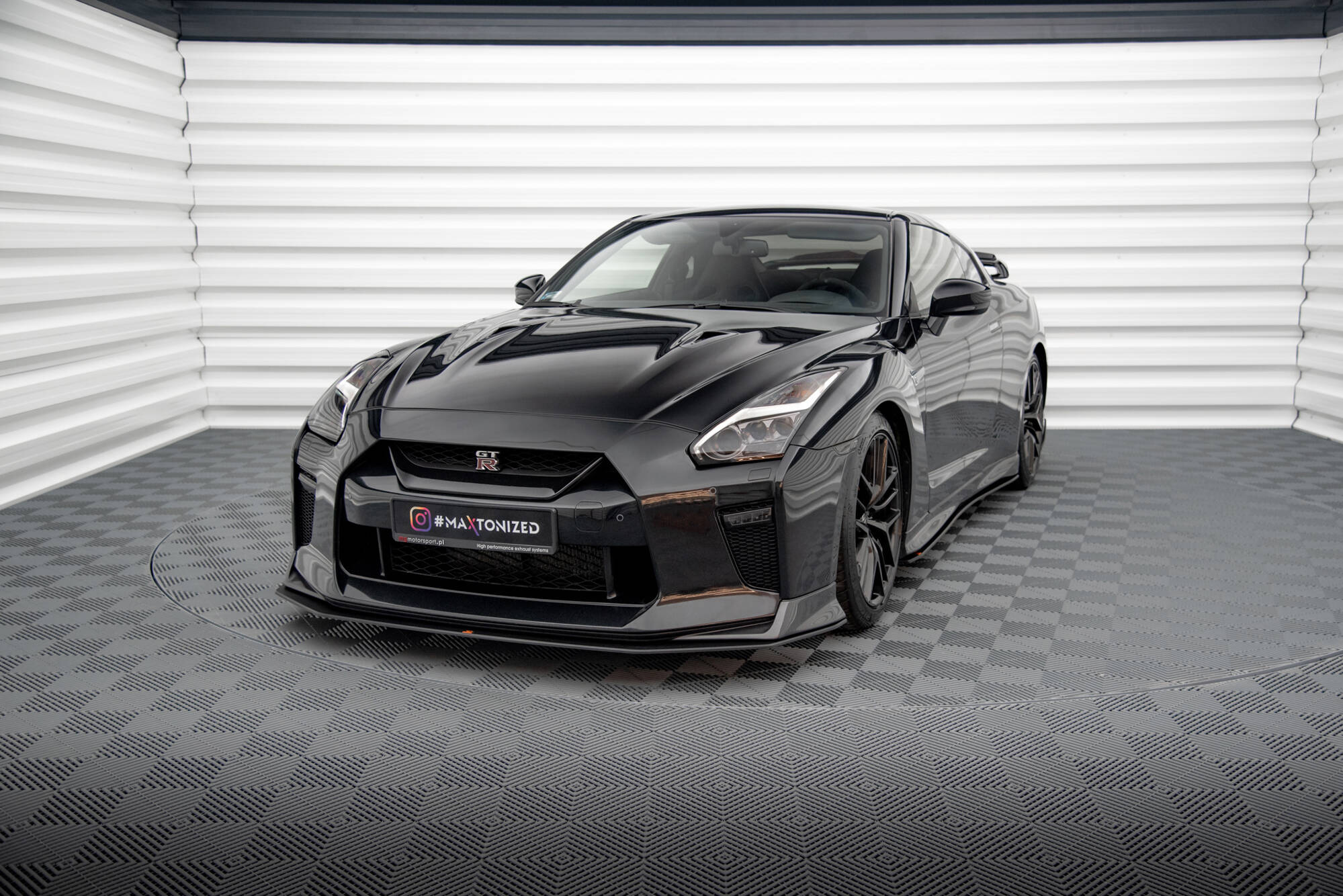 Maxton Design Street Pro Street+ Spoilerlippe Front Ansatz passend für Nissan GTR R35 Facelift