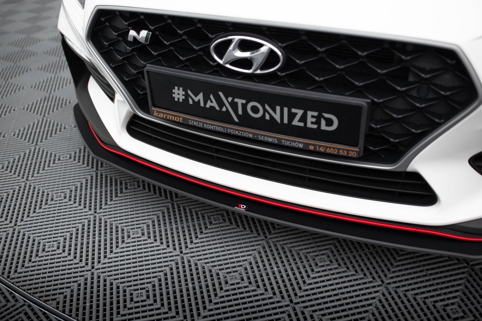 Maxton Design Street Pro Street+ Spoilerlippe Front Ansatz passend für Hyundai I30 N Mk3 Hatchback / Fastback