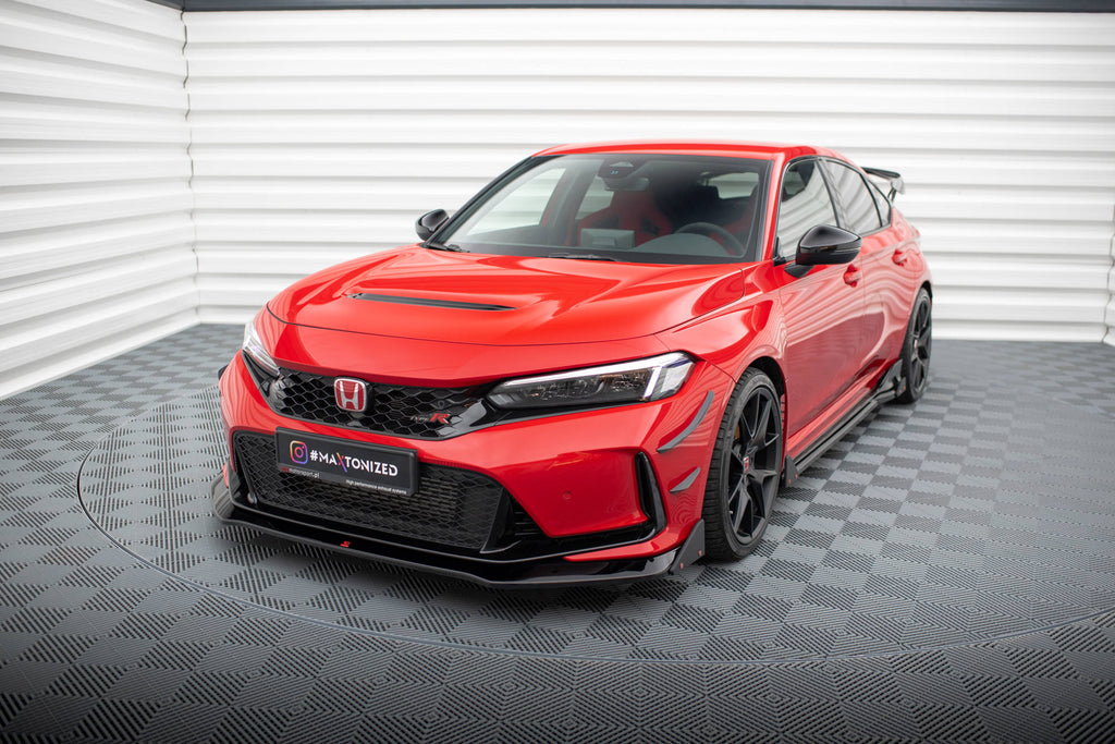 Maxton Design Street+ Spoilerlippe Front Ansatz V.1 + Flaps passend für Honda Civic Type-R Mk 11