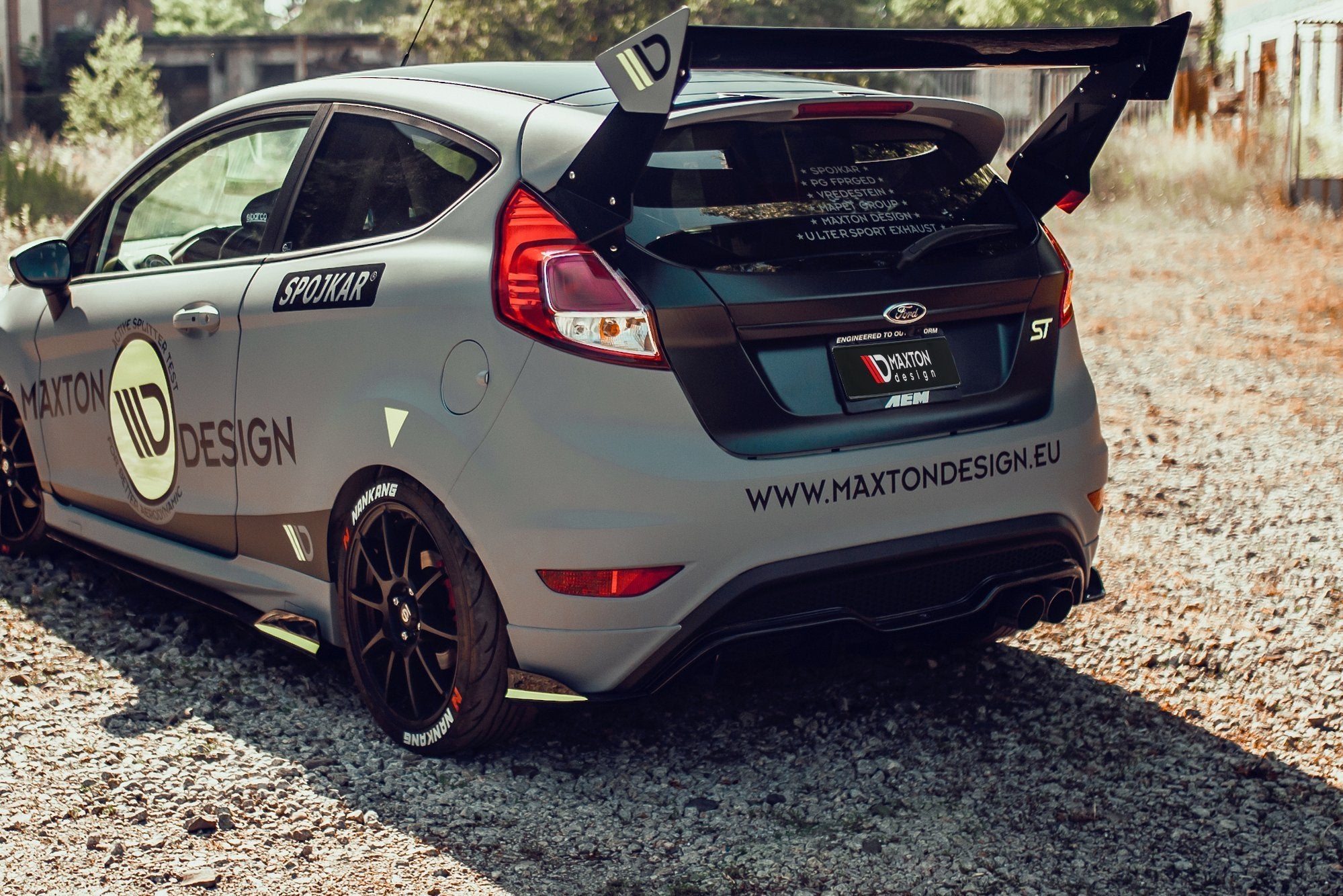 Maxton Design Heck Ansatz Flaps Diffusor passend für Ford Fiesta 7 ST Facelift