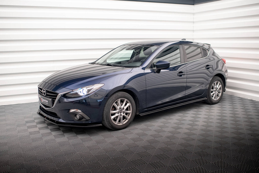 Maxton Design Street+ Seitenschweller Leisten passend für Mazda 3 BN (Mk3) schwarz Hochglanz