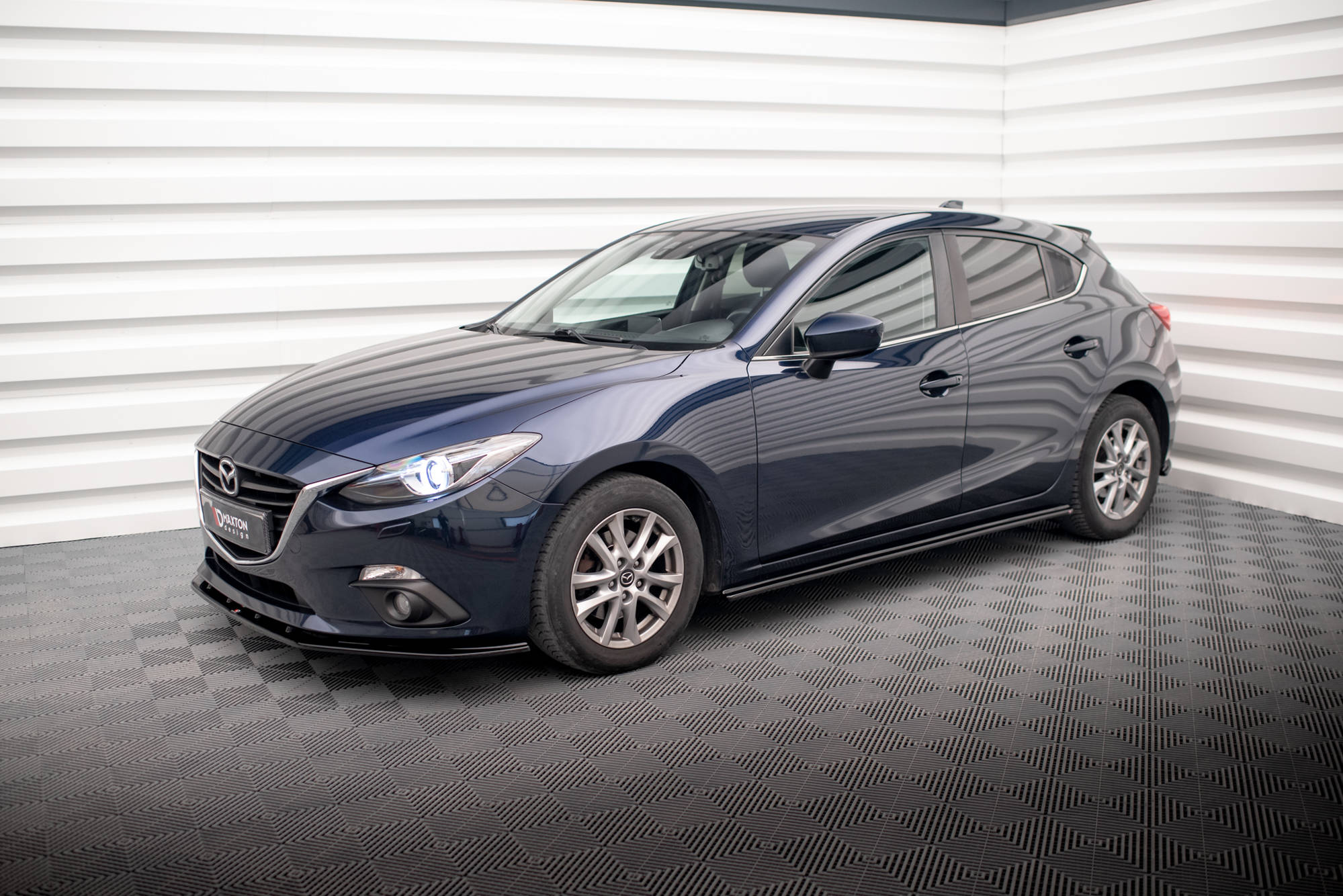 Maxton Design Street+ Seitenschweller Leisten passend für Mazda 3 BN (Mk3) schwarz Hochglanz