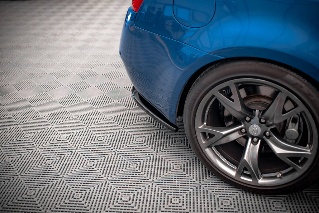 Maxton Design Heck Ansatz Flaps Diffusor passend für Infiniti G37 Coupe schwarz Hochglanz