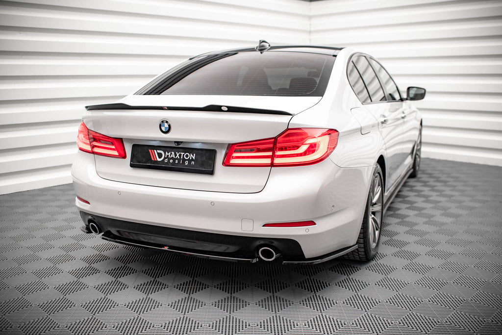 Maxton Design Spoiler CAP V.2 passend für BMW 5er Standard / M-Paket / M550 Limousine G30 / G30 Facelift schwarz Hochglanz