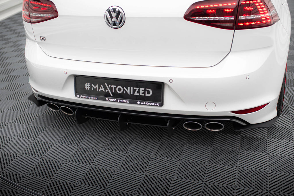Maxton Design VW GOLF 7 R HATCHBACK Diffusor Heck Ansatz passend für Heckschürze passend für & Heck Ansatz Flaps Diffusor passend für