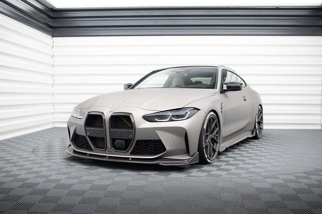 Maxton Design Prepreg Carbon Front Stoßstange Flaps passend für BMW M4 G82 / G82 Facelift
