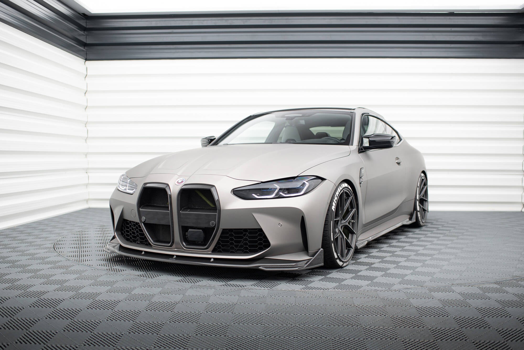Maxton Design Prepreg Carbon Front Stoßstange Flaps passend für BMW M4 G82 / G82 Facelift