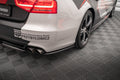 Maxton Design Heck Ansatz Flaps Diffusor passend für Audi S8 D4 schwarz Hochglanz