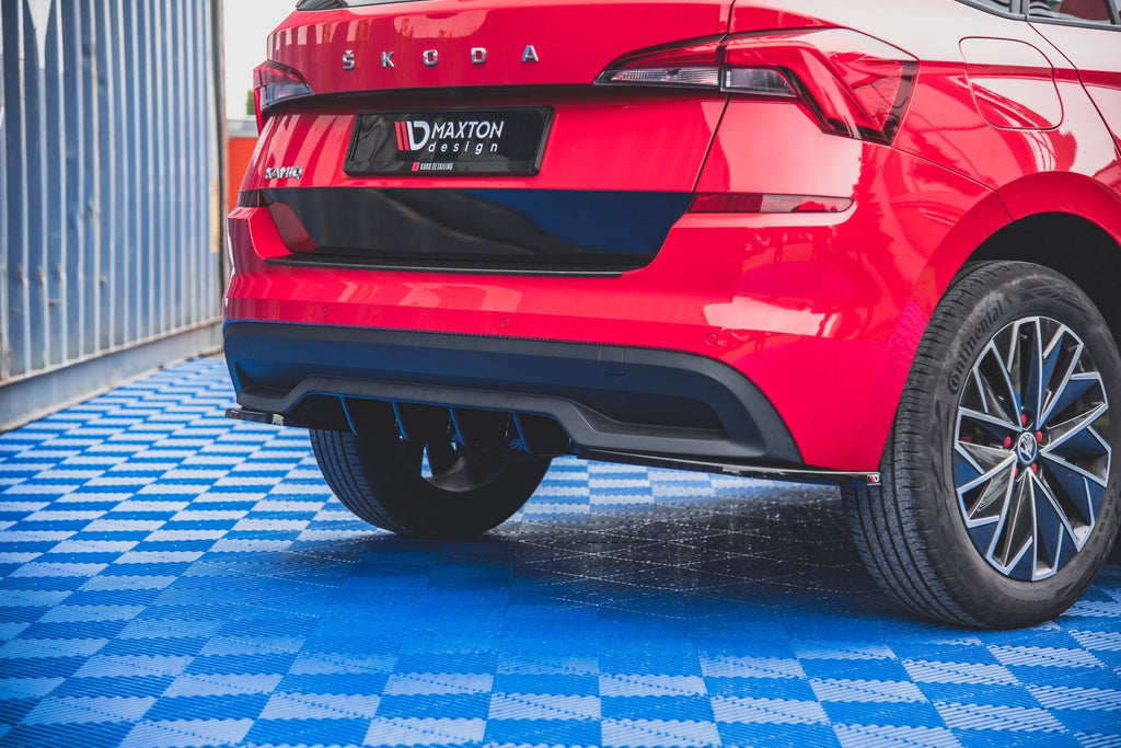 Maxton Design Diffusor Heck Ansatz passend für Skoda Kamiq Mk1 schwarz Hochglanz