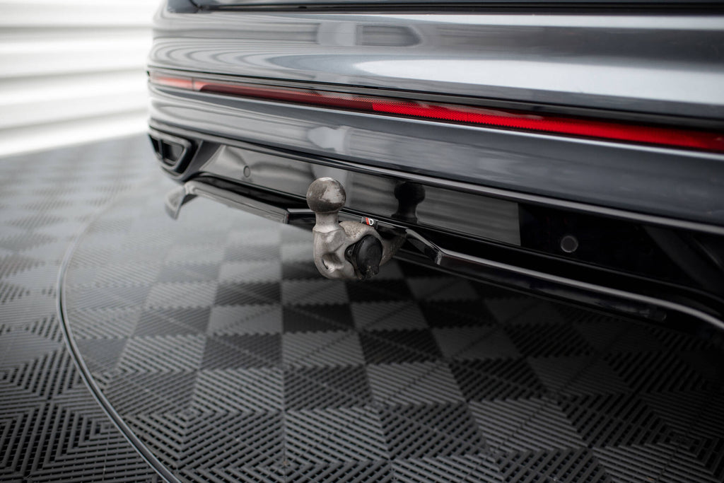 Maxton Design Street+ Mittlerer Diffusor RACE passend für VW Tiguan Allspace R-Line Mk2 Facelift schwarz Hochglanz