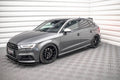 Maxton Design Street+ Seitenschweller Leisten V.2 passend für Audi S3 / A3 S-Line Sportback 8V / 8V Facelift schwarz Hochglanz