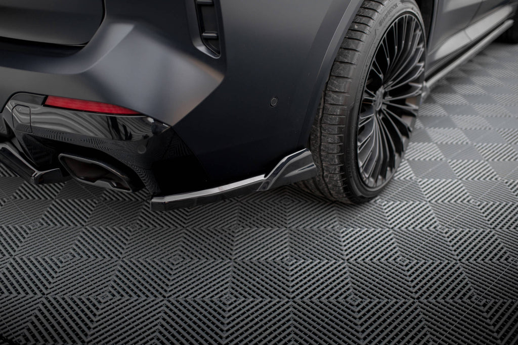 Maxton Design Heck Ansatz Flaps Diffusor passend für BMW X3 M-Paket G01 Facelift schwarz Hochglanz