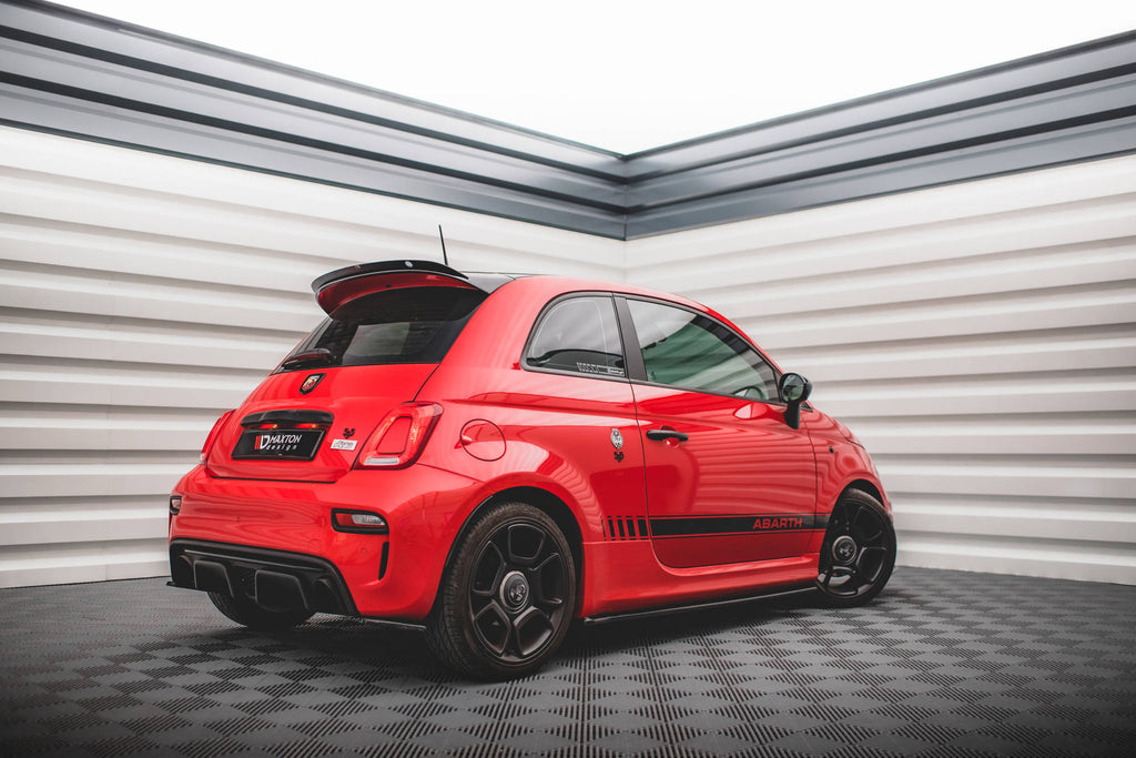 Maxton Design Street+ Seitenschweller Leisten passend für Abarth 595 Mk1 Facelift schwarz Hochglanz