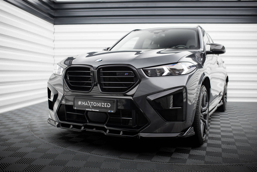 Maxton Design Street+ Spoilerlippe Front Ansatz V.1 passend für BMW X5 M F95 Facelift schwarz Hochglanz