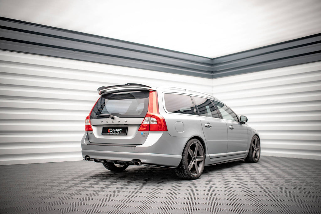 Maxton Design Spoiler CAP V.2 passend für Volvo V70 Mk3 schwarz Hochglanz