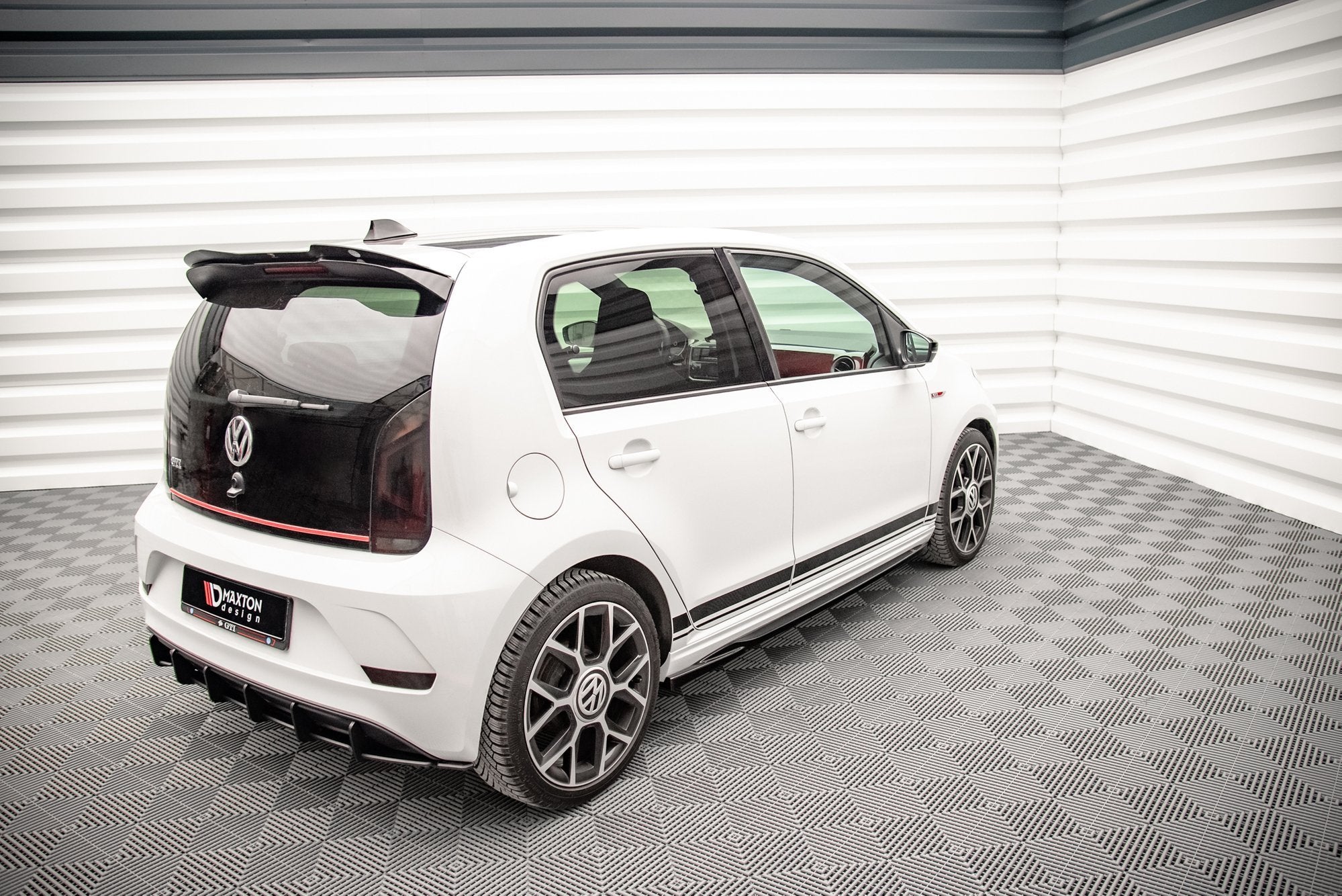 Maxton Design Street+ Seitenschweller Leisten passend für VW Up GTI schwarz Hochglanz