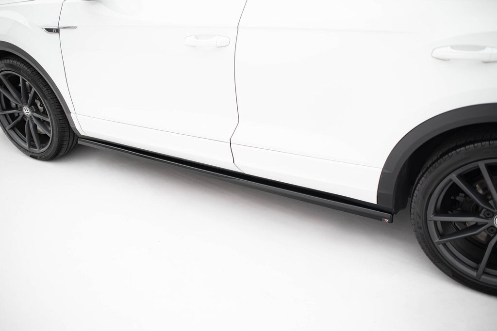 Maxton Design Street+ Seitenschweller Leisten passend für VW T-Roc R / R-Line Mk1 schwarz Hochglanz