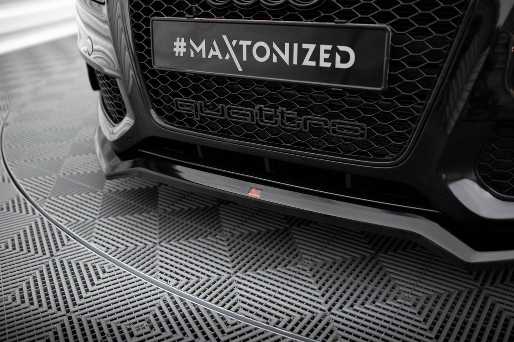 Maxton Design Street+ Spoilerlippe Front Ansatz V.3 passend für Audi S5 / A5 S-Line 8T schwarz Hochglanz