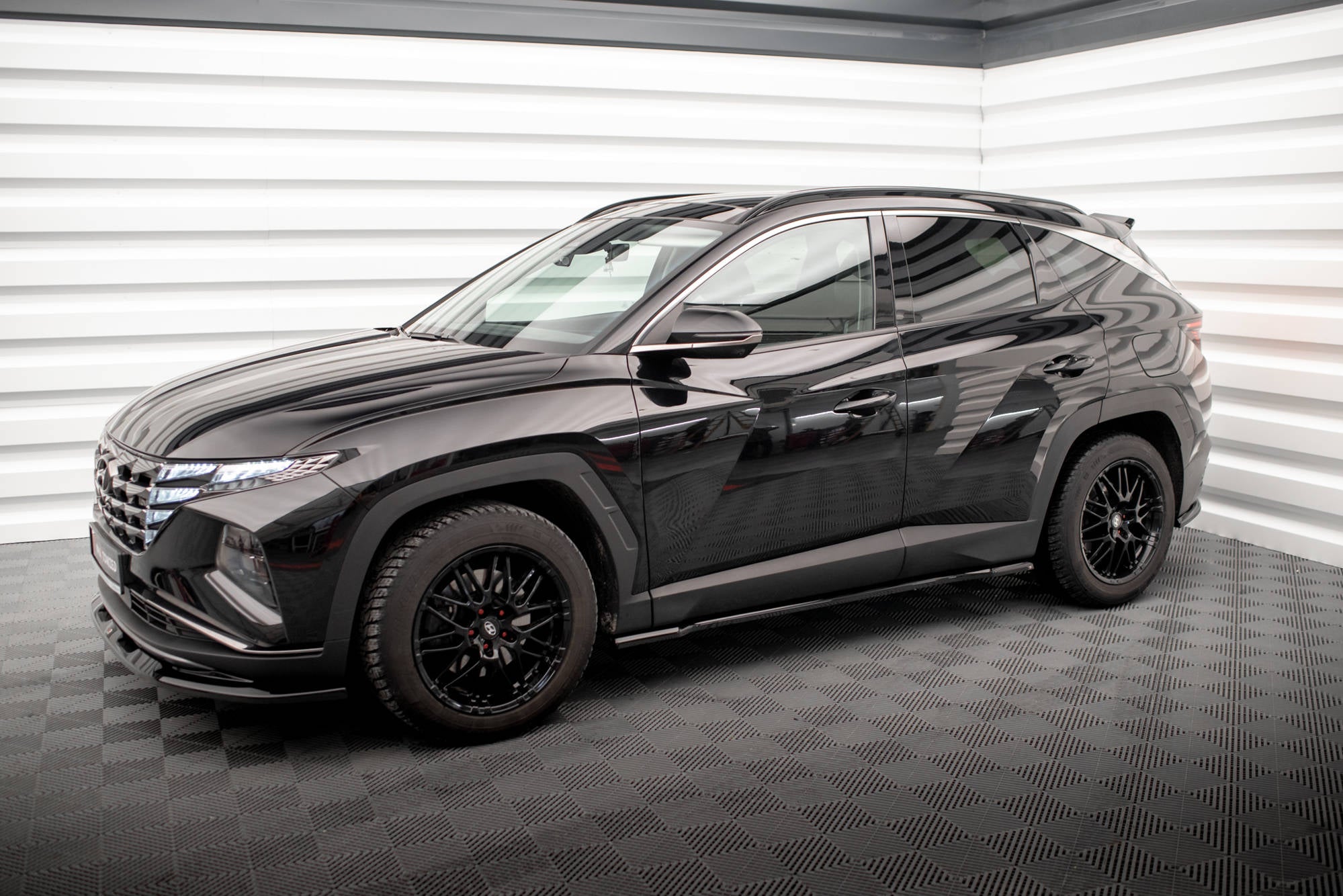 Maxton Design Street+ Seitenschweller Leisten passend für Hyundai Tucson Mk4 schwarz Hochglanz