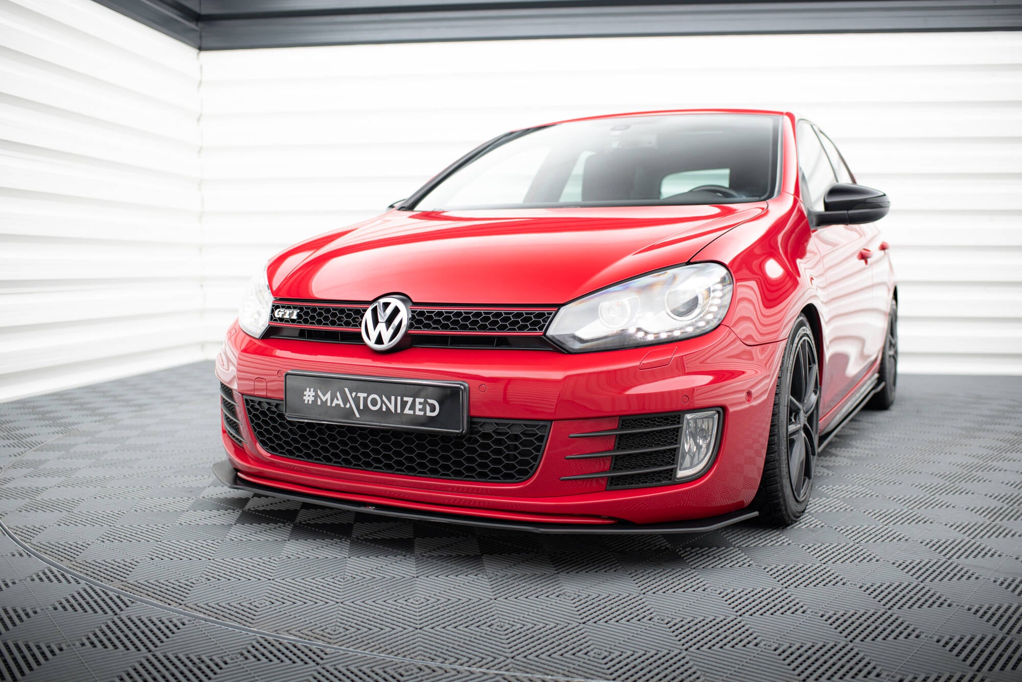 Maxton Design Street Pro Street+ Spoilerlippe Front Ansatz passend für / Frontansatz V.3 VW Golf GTI Mk6