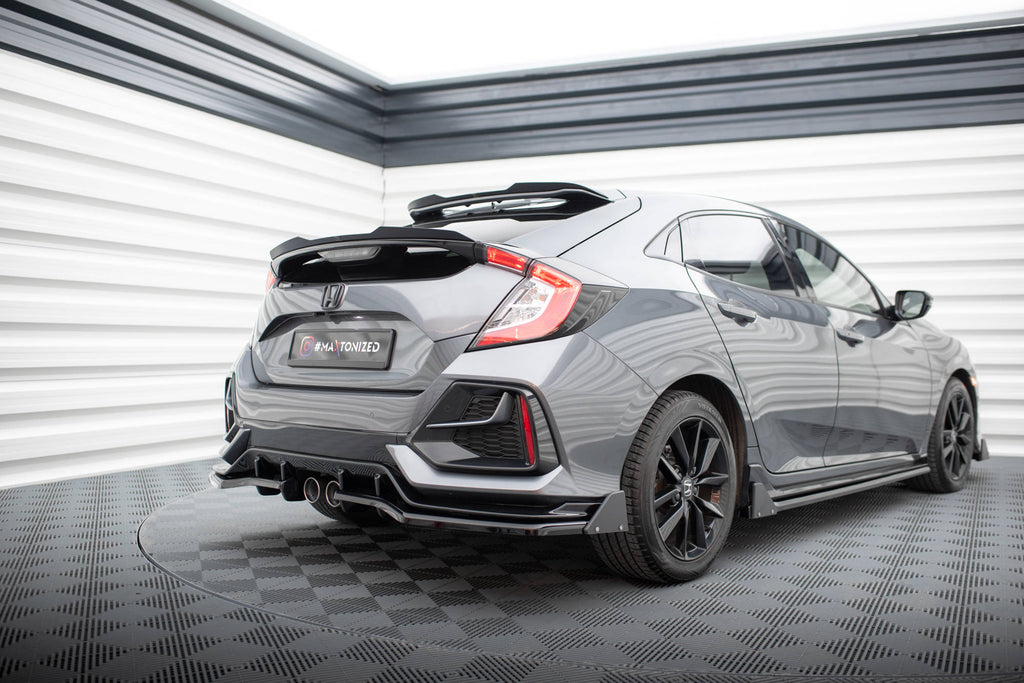 Maxton Design Heckansatz V.1 (mit einem vertikalem balken) + Flaps Honda Civic Sport Mk 10 Facelift für Honda Civic Mk10 Facelift