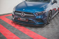 Maxton Design Street+ Spoilerlippe Front Ansatz V.1 passend für Mercedes A35 AMG Aero W177 schwarz Hochglanz