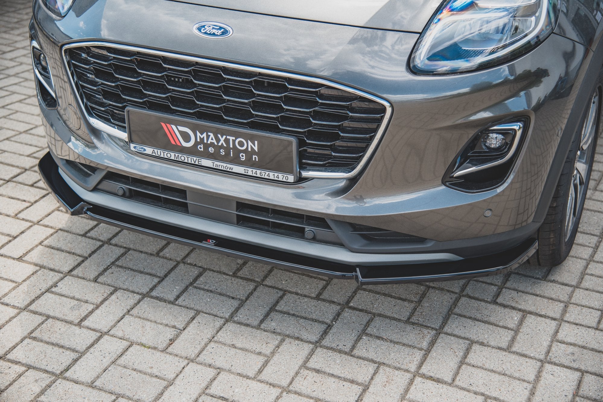Maxton Design Street+ Spoilerlippe Front Ansatz passend für Ford Puma Mk1 schwarz Hochglanz