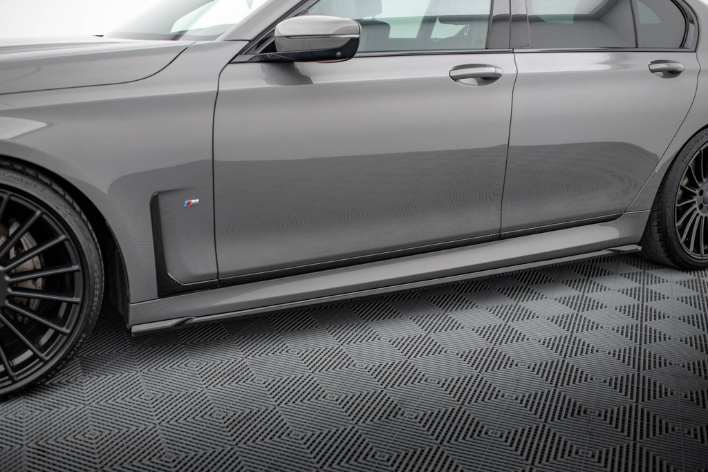 Maxton Design Street+ Seitenschweller Leisten V.2 passend für BMW 7 M-Paket G11 schwarz Hochglanz