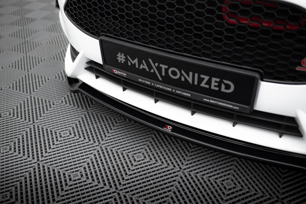 Maxton Design Street+ Spoilerlippe Front Ansatz V.3 passend für Ford Fiesta ST Mk7 FL schwarz Hochglanz