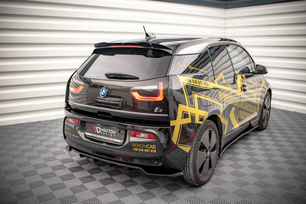 Maxton Design Spoiler CAP passend für BMW i3 S Mk1 Facelift schwarz Hochglanz