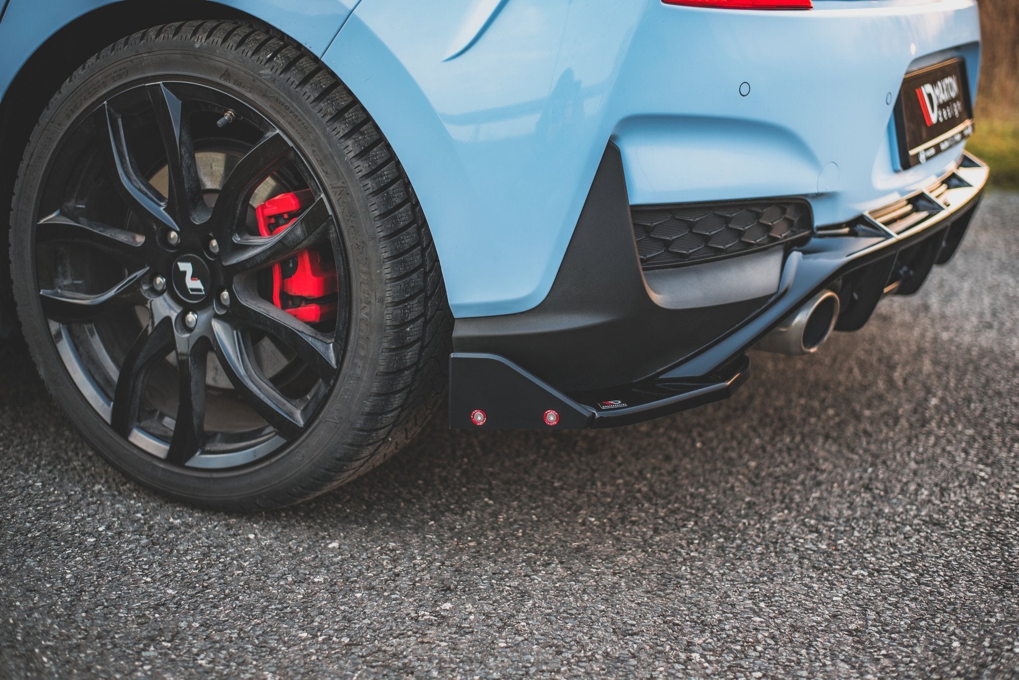 Maxton Design Heck Ansatz Flaps Diffusor V.7 + Flaps passend für Hyundai I30 N Mk3 Hatchback