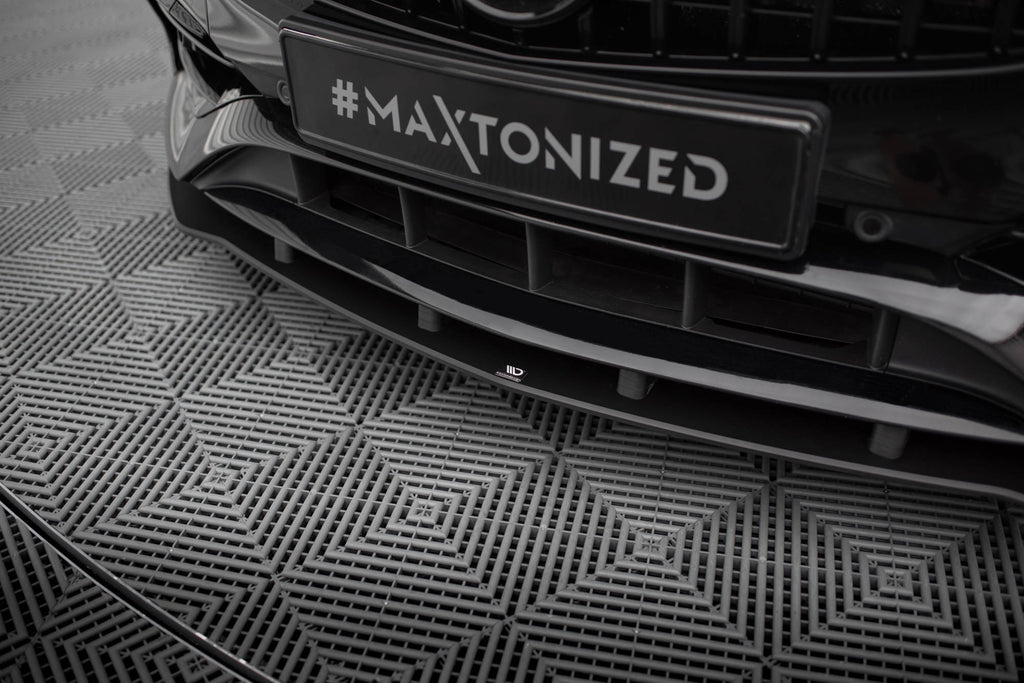 Maxton Design Street Pro Street+ Spoilerlippe Front Ansatz passend für Mercedes-Benz A AMG-Line W176 Facelift