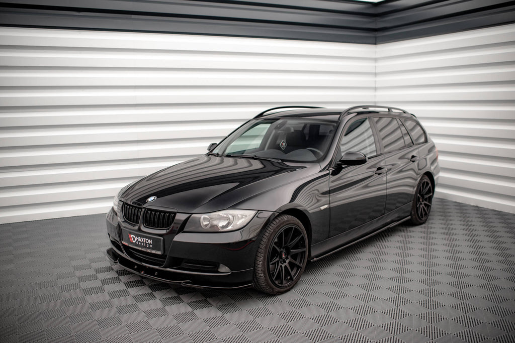 Maxton Design Street+ Spoilerlippe Front Ansatz V.2 passend für BMW 3er E90 schwarz Hochglanz