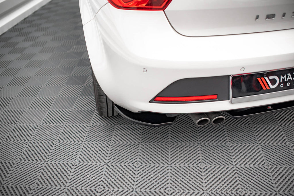Maxton Design Heck Ansatz Flaps Diffusor passend für Seat Ibiza FR SC Mk4 Facelift schwarz Hochglanz