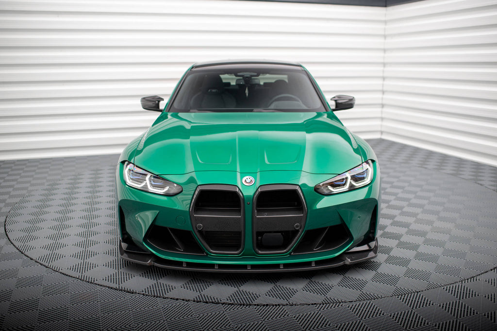 Maxton Design Prepreg Carbon Fiber Street+ Spoilerlippe Front Ansatz V.1 passend für BMW M3 Limousine / Touring G80 / G81