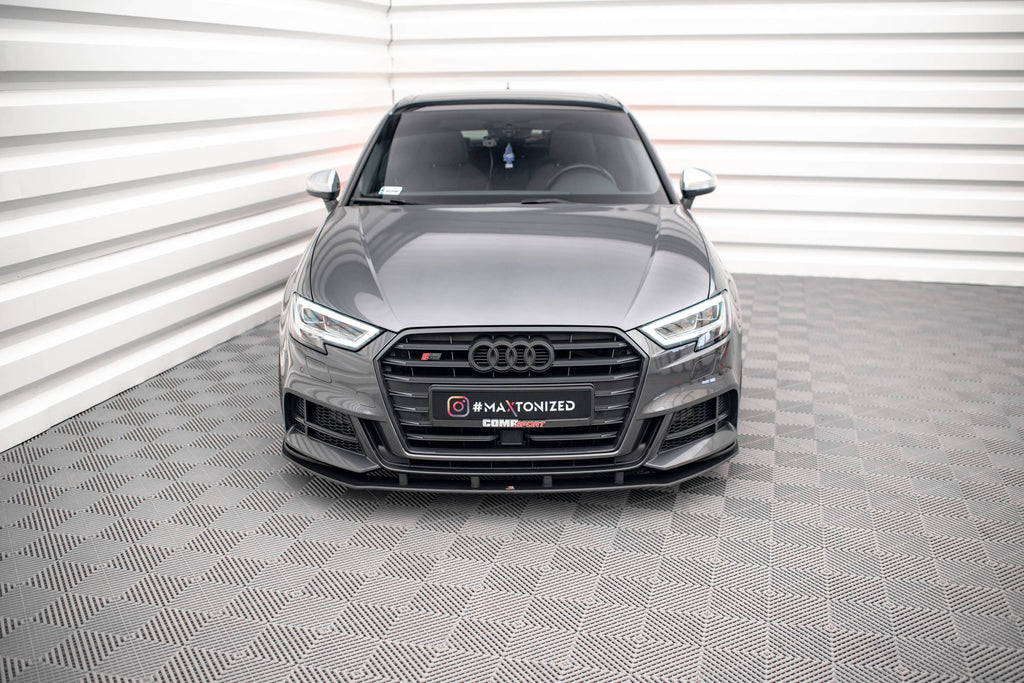 Maxton Design Street Pro Street+ Spoilerlippe Front Ansatz passend für Audi S3 / A3 S-Line Sportback 8V Facelift