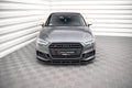 Maxton Design Street Pro Street+ Spoilerlippe Front Ansatz passend für Audi S3 / A3 S-Line Sportback 8V Facelift