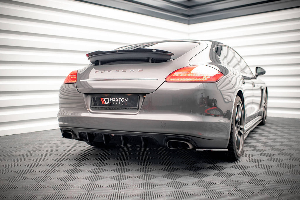 Maxton Design Diffusor Heck Ansatz passend für Porsche Panamera / Panamera Diesel 970 schwarz Hochglanz
