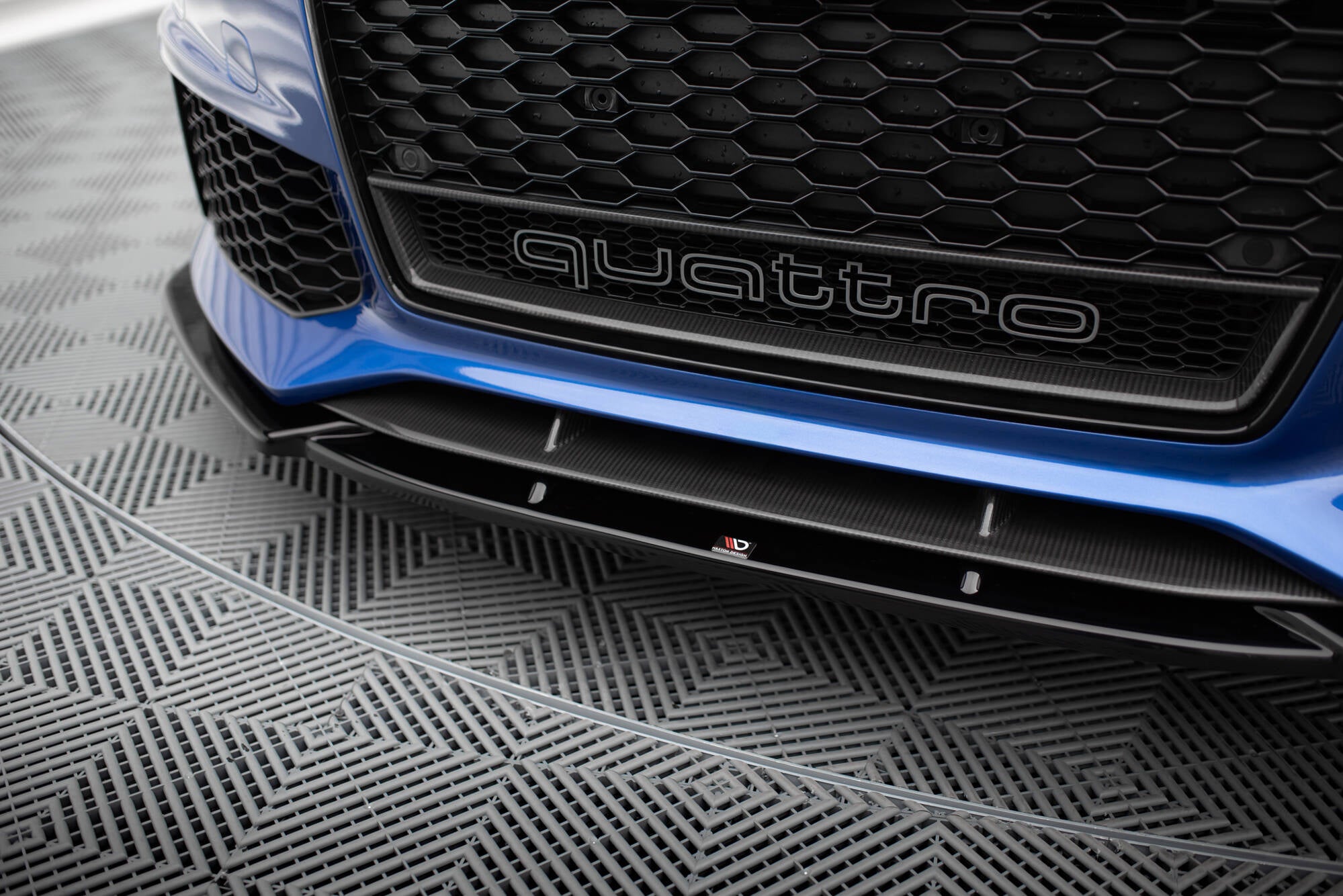 Maxton Design Street+ Spoilerlippe Front Ansatz V.4 passend für Audi RS6 C7 / C7 Facelift schwarz Hochglanz