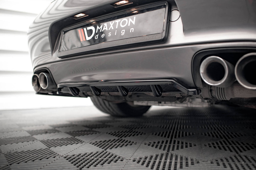 Maxton Design Street+ Mittlerer Diffusor RACE passend für Porsche 911 Carrera / Carrera GTS 997 Facelift schwarz Hochglanz