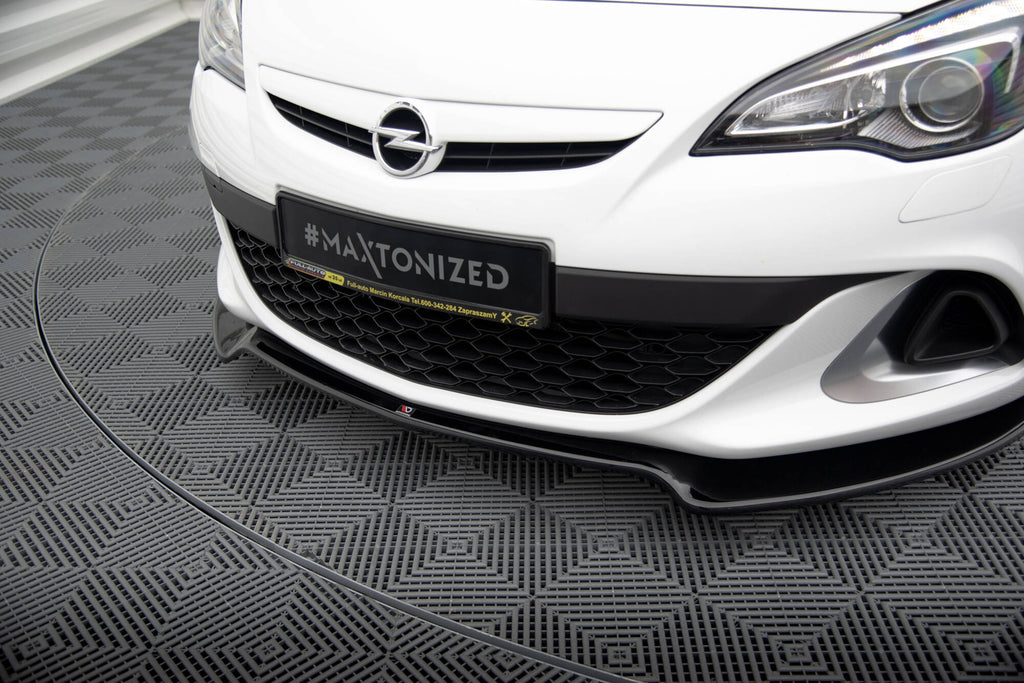 Maxton Design Street+ Spoilerlippe Front Ansatz passend für Opel Astra J OPC/VXR schwarz Hochglanz