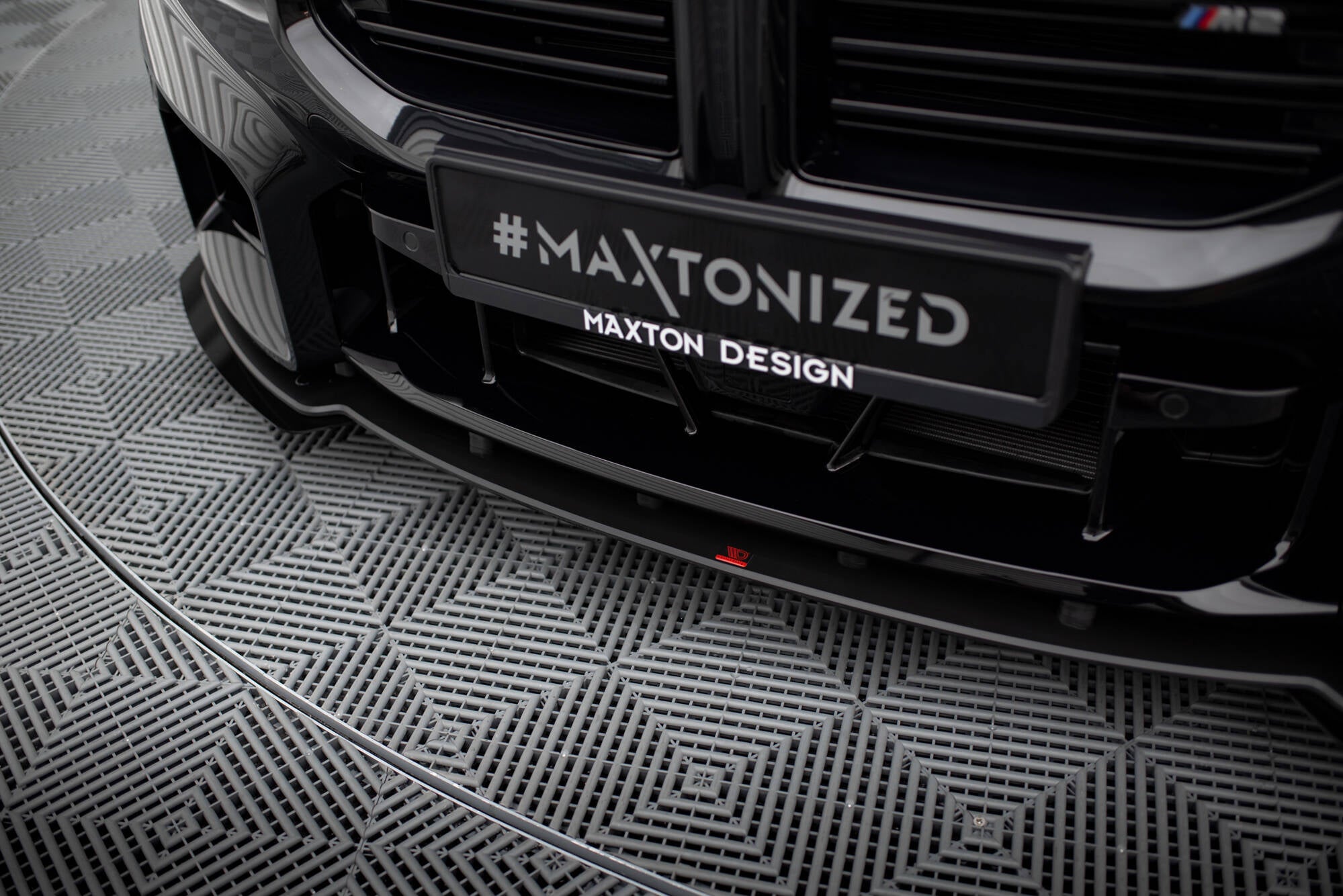 Maxton Design Street Pro Street+ Spoilerlippe Front Ansatz passend für + Flaps passend für V.1 + Flaps BMW M2 G87 schwarz Hochglanz