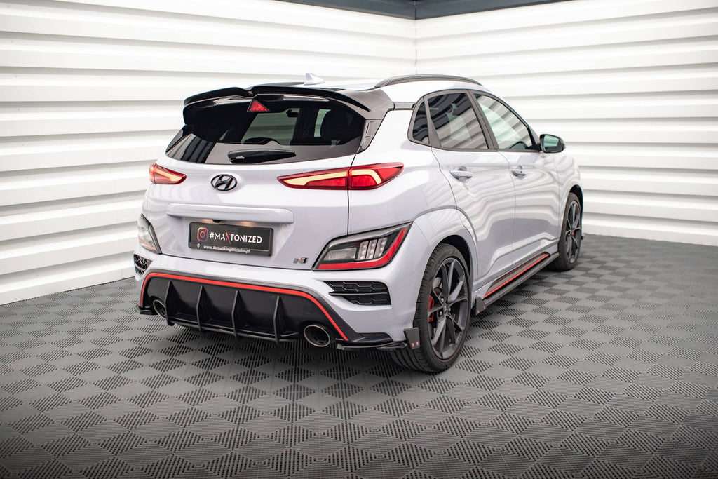 Maxton Design Heck Ansatz Flaps Diffusor V.1 + Flaps passend für Hyundai Kona N Mk1