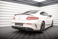 Maxton Design Street+ Mittlerer Diffusor RACE passend für Mercedes-Benz C Coupe AMG-Line C205 Facelift schwarz Hochglanz