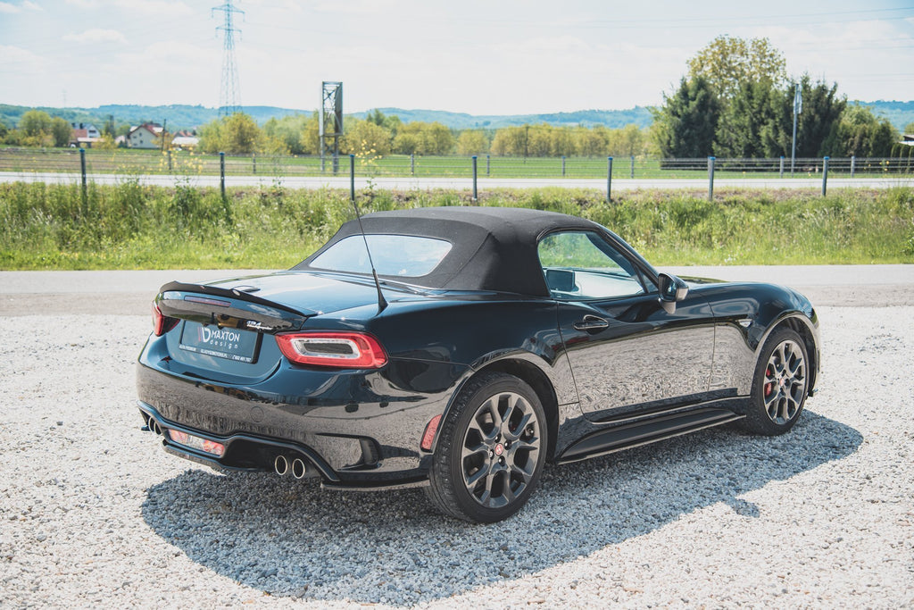 Maxton Design Heck Ansatz Flaps Diffusor passend für Abarth 124 Spider schwarz Hochglanz